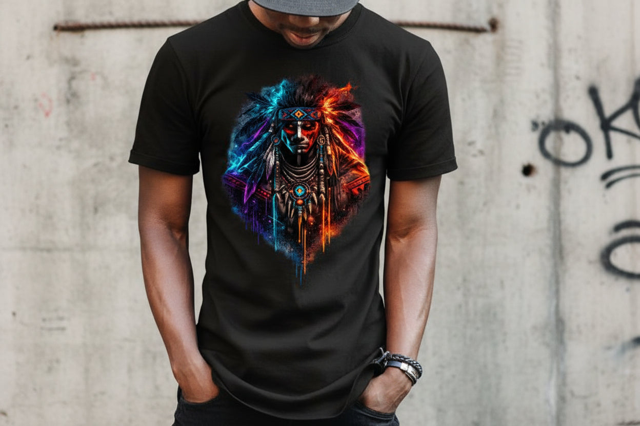 Neon Native Warrior Tee