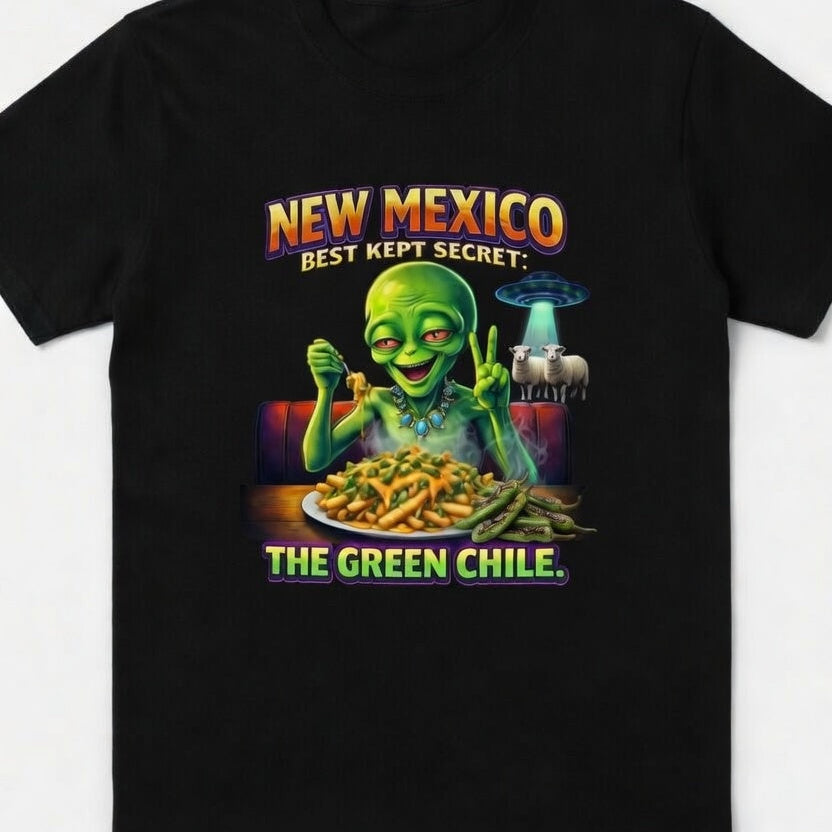 New Mexico Best Kept Secret – The Green Chile Alien Tee