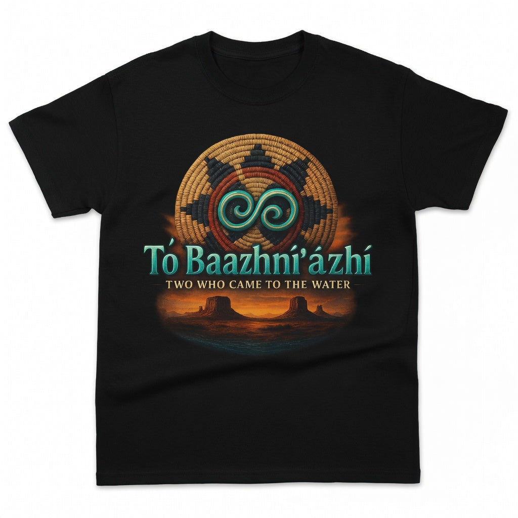 Tó Báázhní'ázhí Clan Tee – Two Who Came to the Water